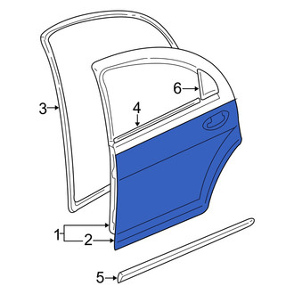 Dodge OE - Rear Left Outer Door Outer Panel