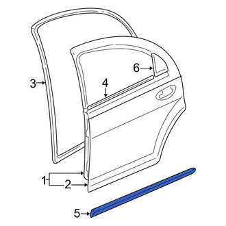 Dodge OE - Rear Door Molding