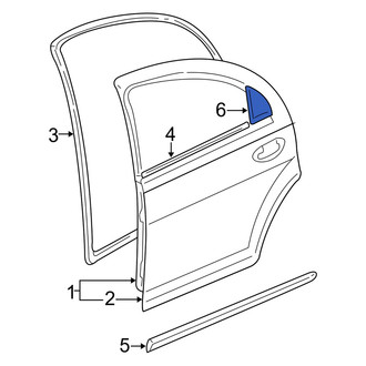 Dodge OE - Rear Left Door Molding