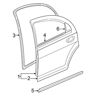 Dodge OE - Rear Door - Door & Components