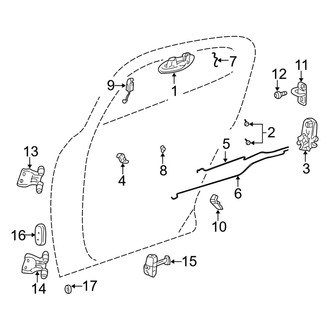 Dodge OE - Rear Door - Lock & Hardware (Sedan)