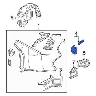 Dodge OE - Rear Fuel Filler Door