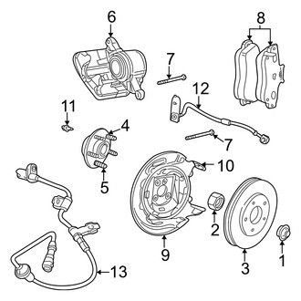 Dodge OE - Rear Suspension - Brake Components (Sedan)