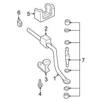 Dodge OE - Rear Suspension - Stabilizer Bar & Components (Sedan)