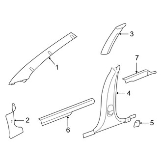 Dodge OE - Pillars, Rocker & Floor - Interior Trim (Sedan)