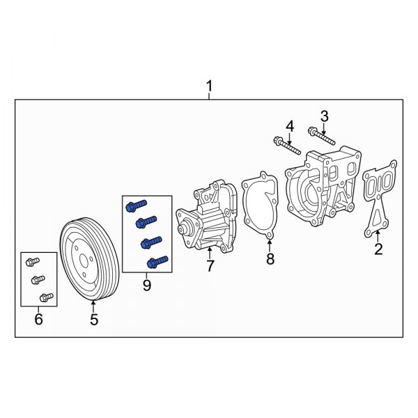 Engine Water Pump Bolt