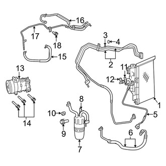 Dodge OE - Air Conditioner & Heater - Condenser, Compressor & Lines (2.7L)