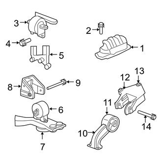 Dodge OE - Engine / Transaxle - Engine & Transmission Mounting (2.4L)