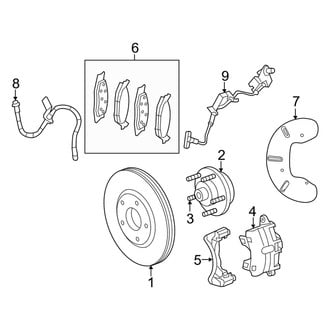 Dodge OE - Front Suspension - Brake Components (R/T / SE / SXT / SXT Plus)