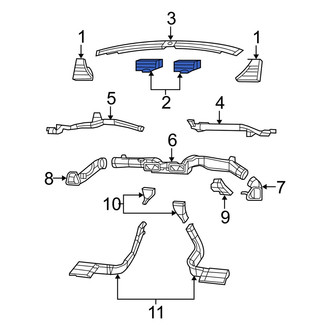 Dodge OE - Center Left Dashboard Air Vent