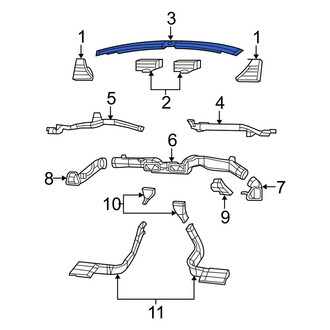 Dodge OE - Front Windshield Defroster Nozzle