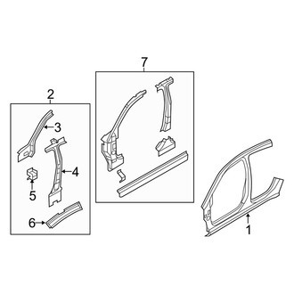 Dodge OE - Pillars, Rocker & Floor - Aperture Panel