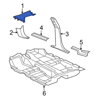 Dodge OE - Left Body A-Pillar Trim Panel
