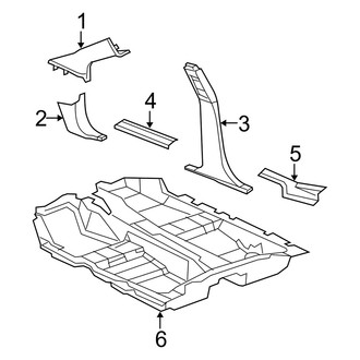 Dodge OE - Pillars, Rocker & Floor - Interior Trim
