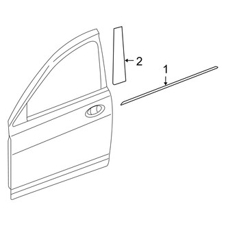 Dodge OE - Front Door - Exterior Trim
