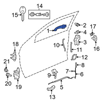 Dodge OE - Front Left Outer Exterior Door Handle