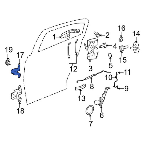Driver Side Lower Door Hinge Front / Rear For Dodge Charger Durango