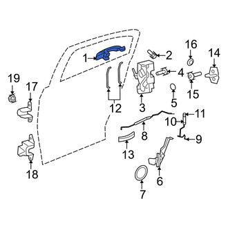 Dodge OE - Front Left Outer Exterior Door Handle