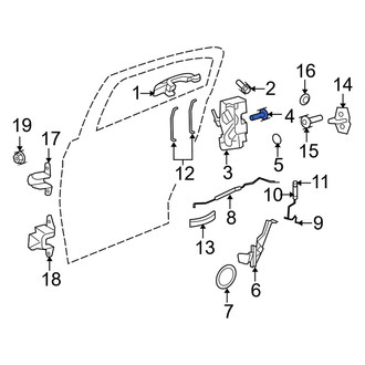 Dodge OE - Rear Door Latch Bolt