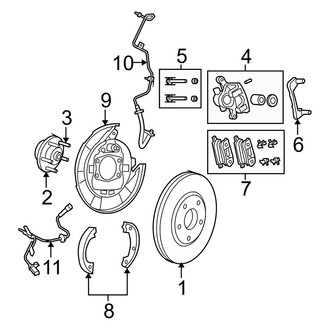 Dodge OE - Rear Suspension - Brake Components (AWD)