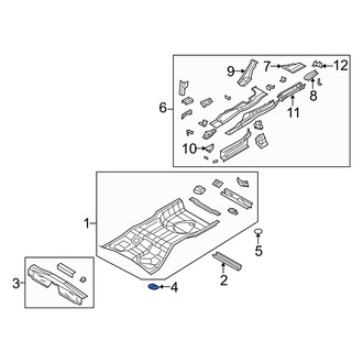 Dodge OE - Rear Left Trunk Floor Access Cover