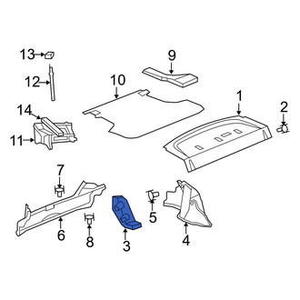 Dodge OE - Rear Trunk Trim Panel