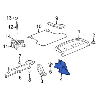 Dodge OE - Rear Left Trunk Trim Panel