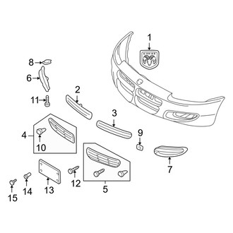 Dodge OE - Front Bumper - Exterior Trim (Coupe)