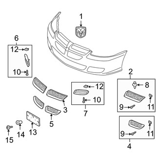 Dodge OE - Front Bumper - Exterior Trim (Coupe)
