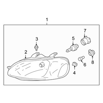 Dodge OE - Front Lamps - Headlamp Components (Coupe)