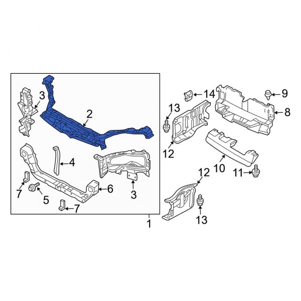 Radiator Support Tie Bar