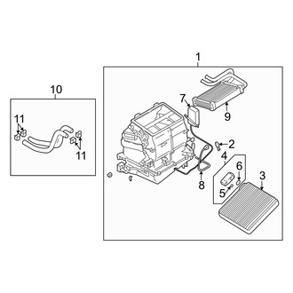 Dodge OE - Air Conditioner & Heater - Evaporator & Heater Components (Coupe)