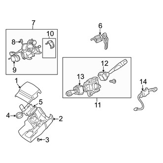 Dodge OE - Steering Column - Shroud, Switches & Levers (Coupe R / X Engine VIN Character)