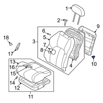 Dodge OE - Seat Back Panel Hardware Kit