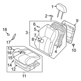 Dodge OE - Seats & Tracks - Front Seat Components (W/O Side Air Bag), (SE Coupe)