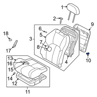 Dodge OE - Seat Back Panel Hardware Kit