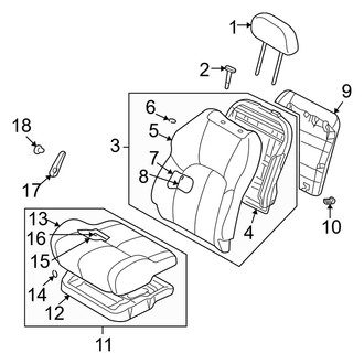 Dodge OE - Seats & Tracks - Front Seat Components (W/O Side Air Bag), (R/T Coupe)