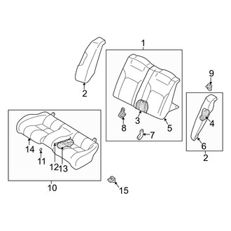 Dodge OE - Seats & Tracks - Rear Seat Components (SE Coupe)