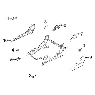 Dodge OE - Seats & Tracks - Tracks & Components (Passenger Side), (Coupe)