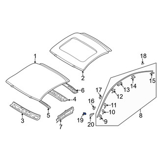 Dodge OE - Roof Drip Molding Clip