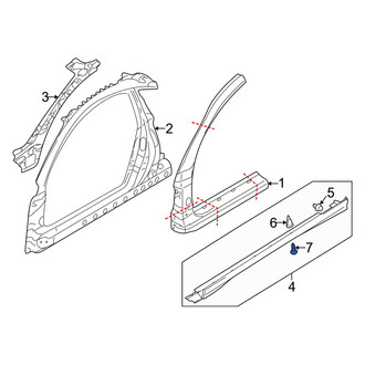 Dodge OE - Rocker Panel Molding Screw