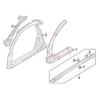 Dodge OE - Pillars, Rocker & Floor - Exterior Trim (Coupe)