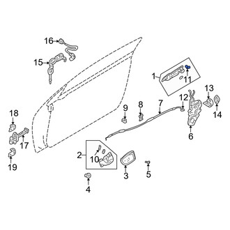 Dodge OE - Left Door Latch Cable Clip