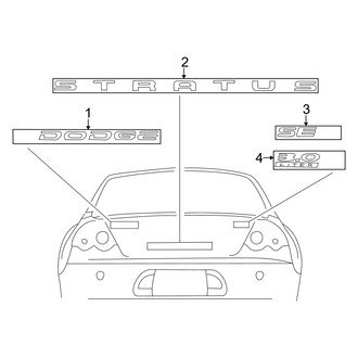 Dodge OE - Trunk Lid - Exterior Trim (Coupe)