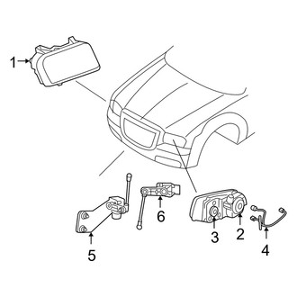 Dodge OE - Front Lamps - Headlamp Components