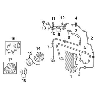 Dodge OE - Air Conditioner & Heater - Condenser, Compressor & Lines