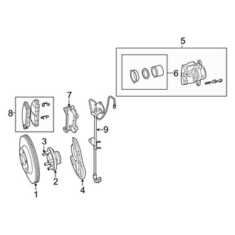 Dodge OE - Front Suspension - Brake Components (AWD)