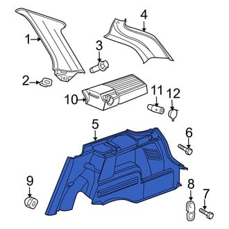 Dodge OE - Rear Right Interior Quarter Panel Trim Panel