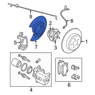 Dodge OE - Front Left Brake Dust Shield