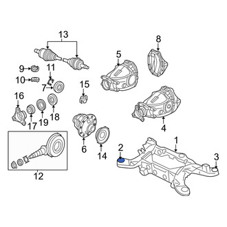 Dodge OE - Front Right Suspension Crossmember Insulator